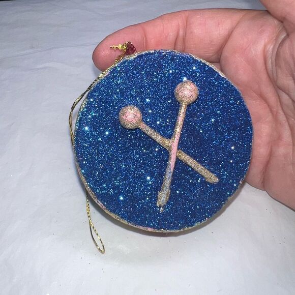 Set of Two Vintage Rocking Horse and Sparkle Drum Ornaments - Picture 9 of 10